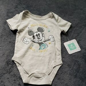 Disney Mickey Mouse Cream Baby Onesie